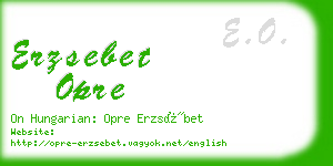 erzsebet opre business card